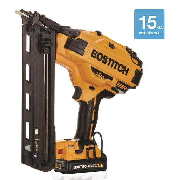 Bostitch 20V Max Cordless 15 Ga. Angled Finish Nailer Kit