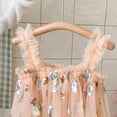 thumbnail image 5 of Gibobby Girls Dresses Sparkly Floral Party Puffy Short Sleeve Crew-Neck Dress With Glitter Embellishments Celebrations Comfortable Soft Breathable Cake Dress(18-24 Months,Light Pink), 5 of 6