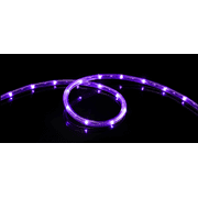 Meilo 16 FT LED Rope Light Purple, Connectable, Waterproof, Indoor/Outdoor Use, Backyards, 360° Directional Shine, Halloween Decoration, Party, Fall Harvest Landscape, Christmas Décor, RV