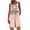 Pink, variant on Cmfcve Rompers for Women Printed Striped Summer Casual Sleeveless Scoop Neck Short Jumpsuits Loose Fit Button Overalls with Pockets