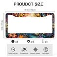 thumbnail image 3 of 2 Pieces Colorful Forest Floral License Plate Cover Abstract Wild Flowers Car License Plate Frame Aluminum 2 Round Holes for Women Men US Vehicles Standard, 3 of 6
