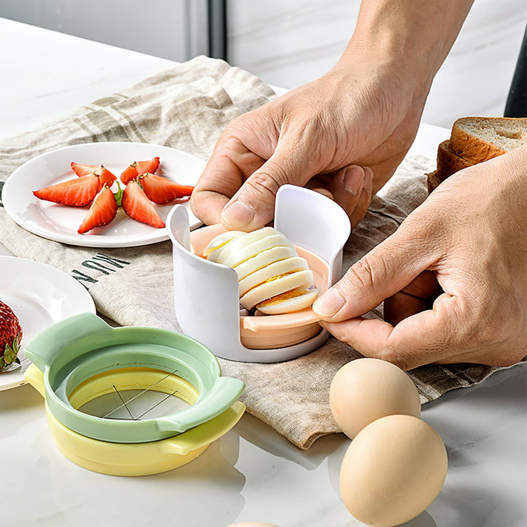 Happy date Egg Slicer, Egg Slicer for Hard Boiled Eggs,Wire Egg Slicer, Egg  Cutter Dishwasher Safe for Egg Strawberry Soft Fruit 
