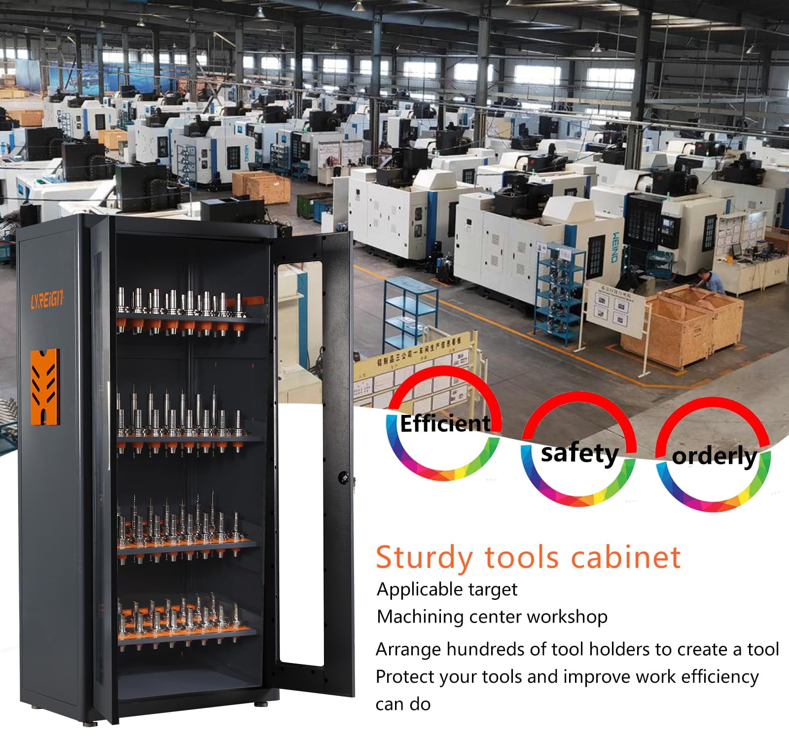 tool cabinet cnc tool holder cabinet cnc tool holder storage CAT40-120PCS