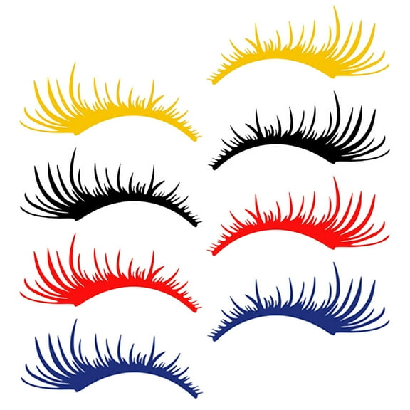 4 Pairs Decor Car Decals for Women Car Eyelashes for Headlights Car Stickers Funny