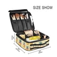 thumbnail image 3 of FORMRS Travel Makeup Bag Large Capacity Train Case Cosmetic Organizer with Adjustable Dividers, Pineapple Love, 3 of 8
