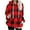 Red, variant on LYXSSBYX Womens Long Sleeve Dress Hot Sale Clearance Fall Winter Women Plush Hooded Plaid Printed Long Sleeve Hoodies Pullover Zipper Coats with Pocket Sweatshirts