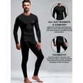 thumbnail image 3 of Mossy Oak Men’s Base Layers Set Compression Pants & Shirt Thermal Wear for Men, Black Large, 3 of 7