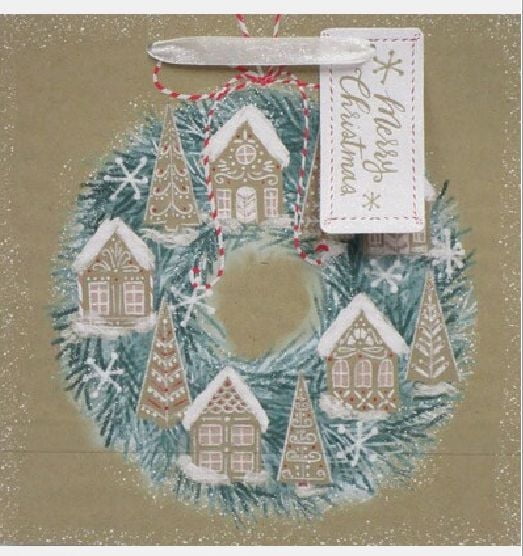 LGSQ Village Wreath Christmas Gift Bag