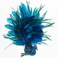 thumbnail image 4 of Peacock Christmas Ornaments, Artificial Peacock with Long Tail, Faux Blue Peacock Glitter Birds Clip on Ornament for Home Crafts Xmas Tree Decorations, 1PC, 4 of 6