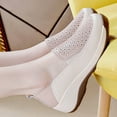 thumbnail image 3 of Women's Casual Loafers Slip On Leather Wedges Shoes Lightweight Casual Walking Shoes Female Classic Sneakers Flats Boat Shoes, 3 of 9