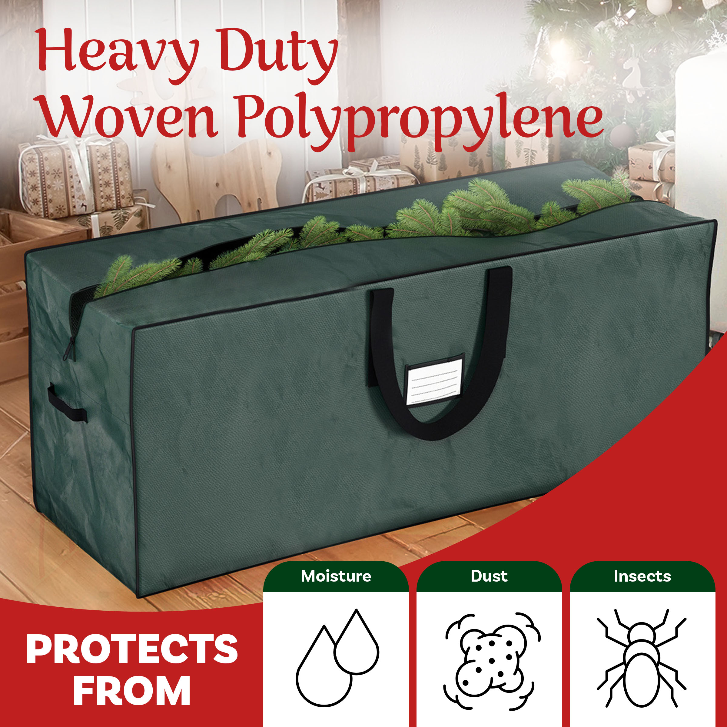 ELF STOR Christmas Tree Storage Bag, Green photo 5