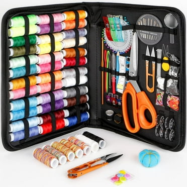 FANGNISN 205 Pcs Sewing Kit for Adults, Needle and Thread Kit, Professional Sewing Supplies Accessories, More for Travel Home Beginners