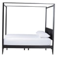thumbnail image 2 of Baxton Studio Primrose Mid-Century Black Fluted Wood King Size Canopy Bed, 2 of 18