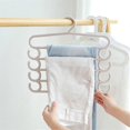 thumbnail image 2 of Pants Rack Multifunctional Household Saving Space Multi Layer Trousers Hanger Pants Closet Color Clothes Peg 5 Layers A, 2 of 5