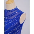 thumbnail image 4 of LiiYii Girls Latin Jazz Lyrical Dance Dress Ballroom Dancewear Ballerina Outfits High-Low Hem Tutu Skirt Blue 16, 4 of 7