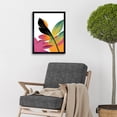 thumbnail image 2 of Modern Abstract Tropical Vibrant Leaves Botanical Painting Art Print Framed Poster Wall Decor 12x16 inch, 2 of 5