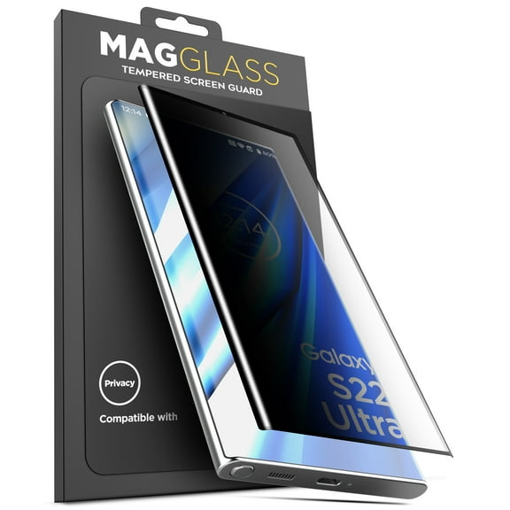 Magglass Tempered Glass Designed for Samsung Galaxy S22 Ultra Privacy Screen Protector, Anti Spy Display Guard (Case Compatible)