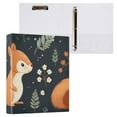 thumbnail image 3 of Squirrels Leaves 3 Ring Binders 1.5 inch Hardcover File Folders with Interior Pockets A4 Size Organizer for School Office Hospital, 3 of 8