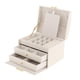 thumbnail image 1 of Caja de almacenamiento de joyas creativa de 3 capas, organizador de baratijas, regalo decorativo para Blanco A, 1 of 9