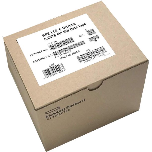 Cartucho de datos HPE LTO 6 Ultrium C7976A 2,5 TB/6,25 TB, paquete de 5 ...