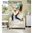 thumbnail image 3 of Welzona 33" Teddy Fabric Accent Chair, Comfy Reading Armchair for Living Room & Bedroom, Tool-Free Assembly, Off White, 3 of 9
