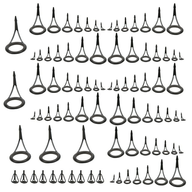 Kit de reparación de anillos de ojos de un solo pie, anillos rectos de un solo pie de acero inoxidable para pesca al aire libre ANGGREK GC2717