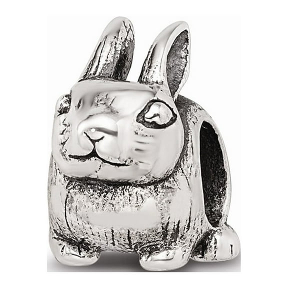 Fancy Bead White Sterling Silver Themed 11.82 mm 8.18 Reflections Bunny Bead