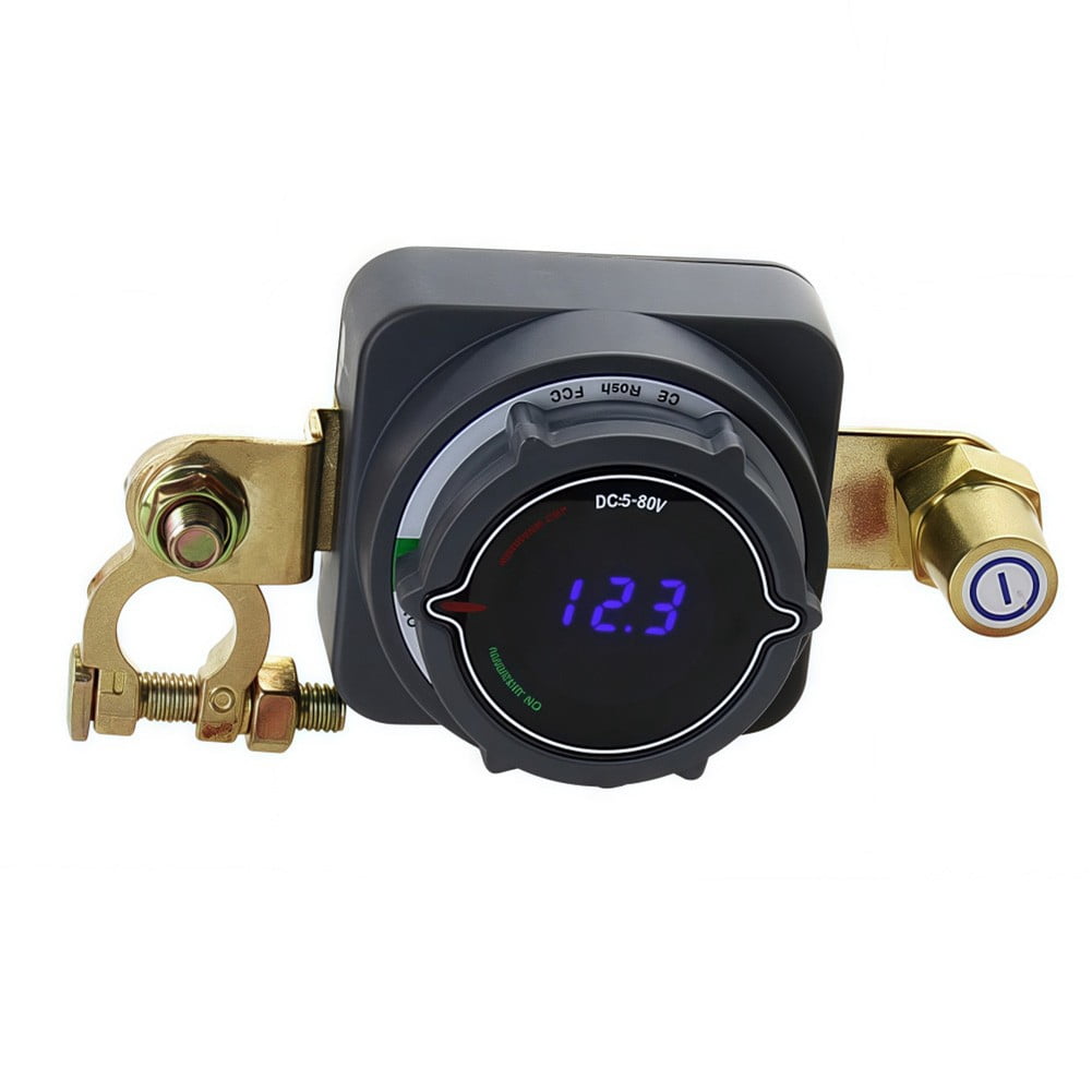 AFQH Battery Disconnect Switch With Voltmeter Yacht RV Battery Disconnect Switch