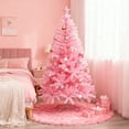 thumbnail image 6 of Danhjin 6ft Pink Artificial Christmas Tree, Colorful Hinged Fake Xmas Tree with 1000 Branches Tips for Indoor Office Party Holiday Decor, 6 of 6