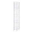 thumbnail image 4 of Pemberly Row Five-Tier Folding Metal Shelf with Scroll Design in White Metal, 4 of 10
