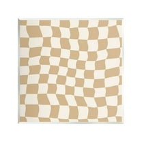 Stupell Industries Wavy Checkered Pattern Abstract Painting Unframed Art Print Wall Art, 12 x 12