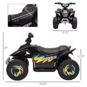 Aosom 6V Kids ATV 4-Wheeler Ride on Car for 18-36 Months Old Toddlers, Black