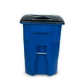 thumbnail image 5 of Toter Trash Can Blue With Quiet Wheels And Lid, 96 Gallon, 5 of 9