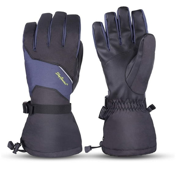 SkyGenius Waterproof Ski Gloves Touchscreen Winter Warm Gloves for Men Women L