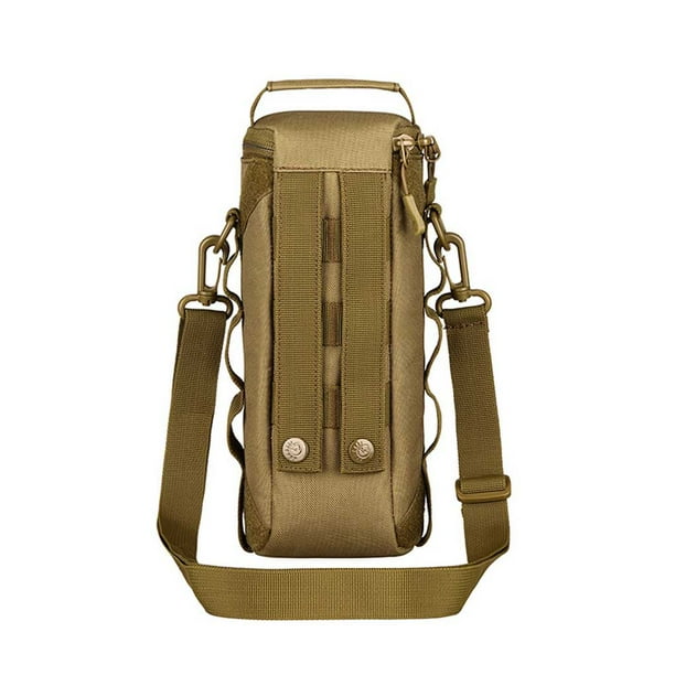 Advancent Bolsa de agua de 1000ml para montañismo, soporte para hervidor de agua, paquete para deportes al aire libre, subpaquete de doble Escalada Marrón