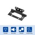 thumbnail image 5 of 6Pcs 4x3 Inch Door Hinges Non-Mortise No Noise Stainless Steel Bifold Door Hinges with Screws Plating, Black, 5 of 6