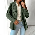 thumbnail image 2 of Womens Jackets Winter Jackets for Women Women's Pure Color Loose Denim Jacket With Sleeves, 2 of 5