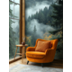 thumbnail image 1 of Qisvanset 12x16 Inch Foggy Mountain Forest Wall Mural, Self Adhesive Nature Landscape Living Room Decor, 1 of 8