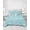 Aqua Blue, White, Cyan, variant on Quilts Twin Size, Botanical Rose Bud Soft Comforter Bedding Set for Bed, Vintage Tan Brown Floral Leaves Farmhouse Lightweight Quilted Bedspread with Pillow Cover(2 Pieces) for All Season, 68x86 Inch