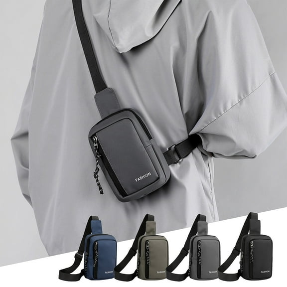 FAMTKT Crossbody Bag Travel Hiking Chest Bag Men Shoulder Bag Casual Travel Outdoor Nylon Crossbody Large Capacity Multifunctional Street Men Bag Men's Bags Gym Bag