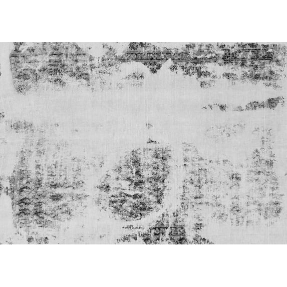 Ahgly Company Indoor Rectangle Abstract Gray Modern Area Rugs, 4' x 6'
