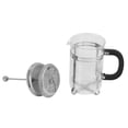 thumbnail image 4 of Cafetera de cristal de acero inoxidable con prensa de café de 800ml, cafetera con techo de bolas de acero unido, 4 of 5
