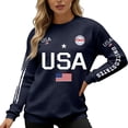 thumbnail image 4 of AHMOMEI 250 Anniversary USA Shirt Women's 1776-2026 USA 250th Anniversary Long Sleeve Waffle Knit 4th of July Women Sweatshirts, 4 of 4