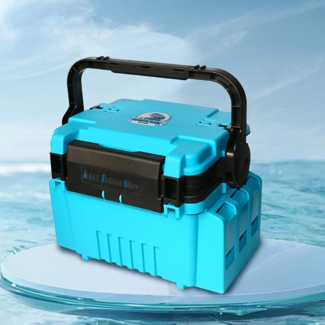 Caja de barril de pesca de alta capacidad Caja de cuentas de tope de anzuelo de pesca para suministros de pescador Hugtrwg Para estrenar