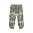 thumbnail image 5 of DISNIMO Paw Print Aztec Harem Pants Kids 8-12 Girls Bloomer Harem Pants for Kids Bloomer Trousers for Girls Harem Bloomers Girls Elastic Ankle Trousers Kids Baggy Pants High Waisted, 5 of 7