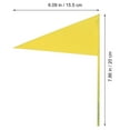 thumbnail image 2 of HOMEMAXS 5Pcs Triangular Iron Marking Flags for Marker Yellow 11.8X6.1in, 2 of 8