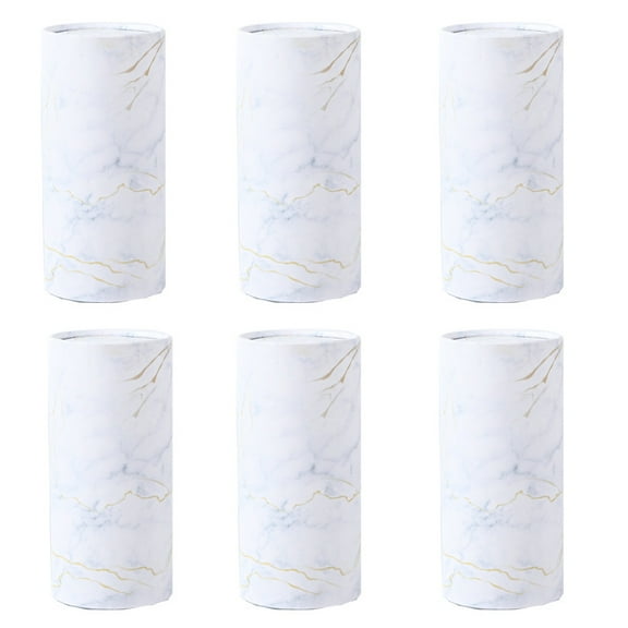 ZKAUTO Car Tissue Holder, 6 Pack Car Cup Holder Facial Tissues with Travel Tissue Bag, Quick and Convenient Flower Combination Car Tissue Box(6 Canisters/300 Tissues) White