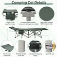thumbnail image 6 of Seeutek Folding Camping Cot for Adults Portable Outdoor Bed Heavy Duty Sleeping Cots for Camp with Pillow and Carry Bag, 1200D Double Layer Oxford, 500 LBS(Max Load), 6 of 8