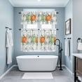 thumbnail image 3 of Fall Pumpkin Kitchen Curtains Sets for Windows 24 Inch Length, Orange Green White Thanksgiving Leaf Plaid Rod Pocket Window Treatments Tier Curtains and Valances Set for Bedroom/Bathroom, 3 of 8