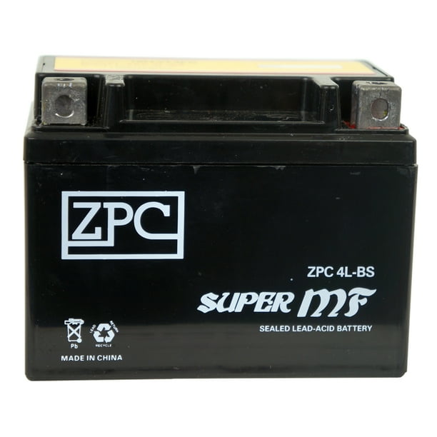 ZPC Battery Zpc Battery YTX4LBS (4LBS 12 Volt,3 Ah, 50 CCA) Sealed